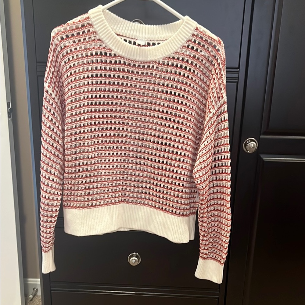 Red and White Women's Sweater